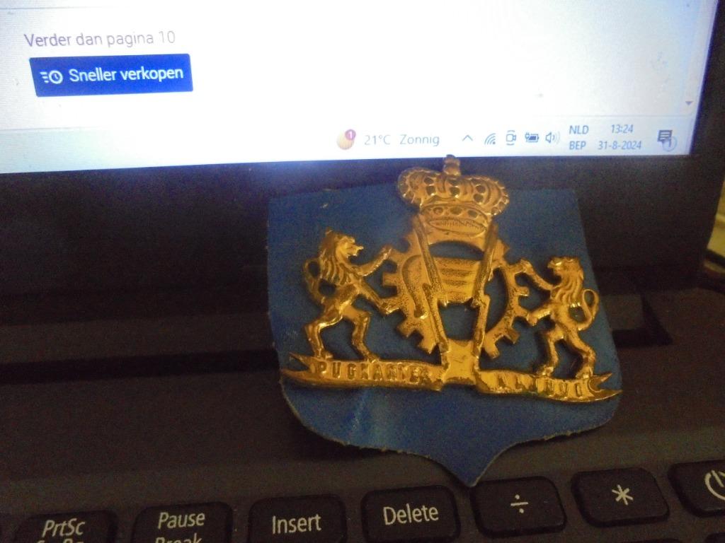 logistiek mutskenteken, Verzamelen, Militaria | Algemeen, Ophalen of Verzenden, Landmacht, Embleem of Badge