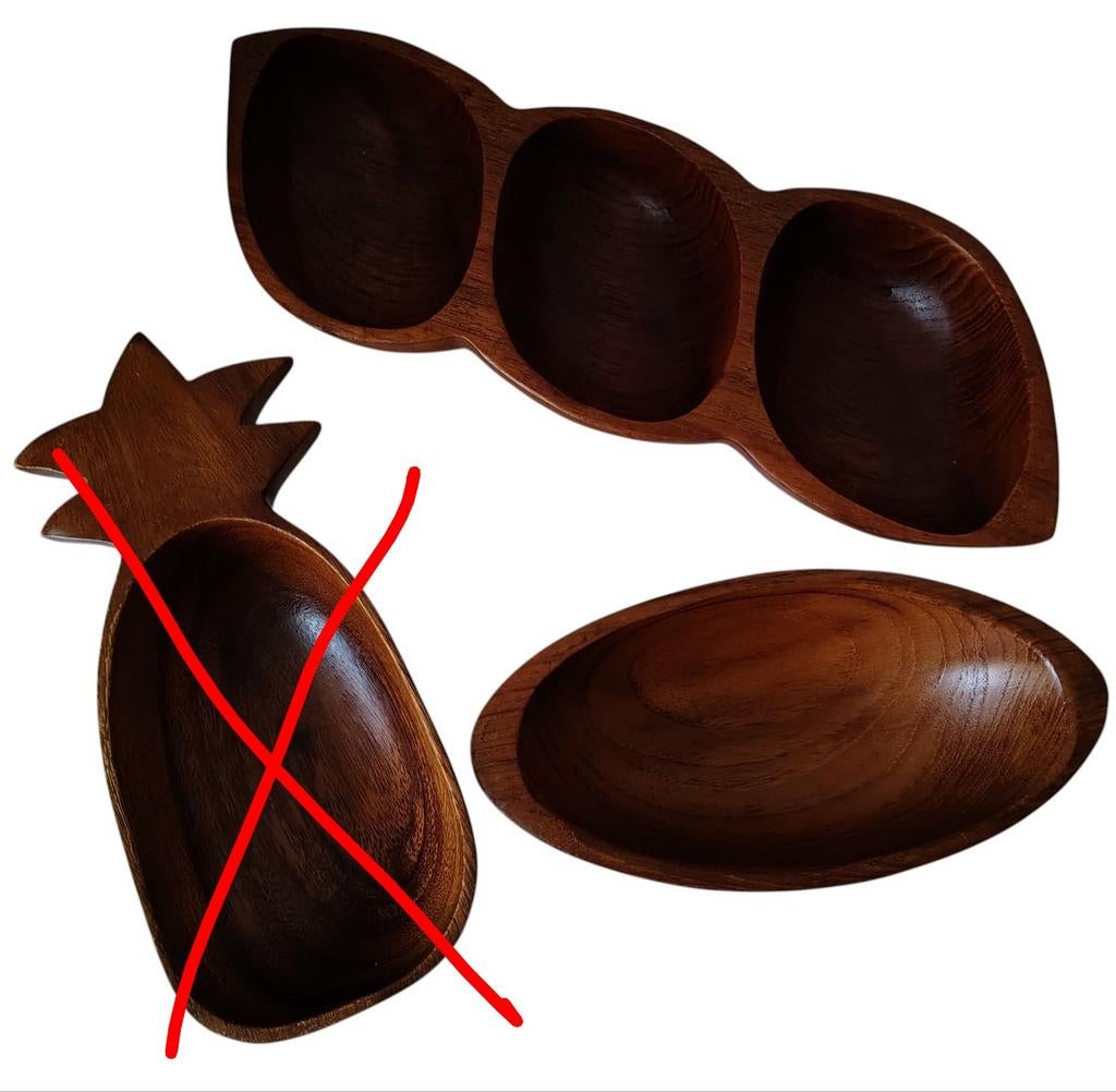 Lot vintage houten schalen, Ophalen of Verzenden, Gebruikt