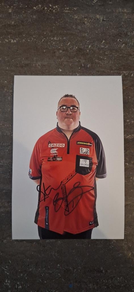 Foto Stephen Bunting met handtekening (print) # Darts, Sport en Fitness, Darts, Verzenden, Nieuw, Overige typen