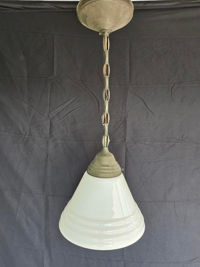 Antieke Art Deco Hanglamp, Antiek en Kunst, Ophalen