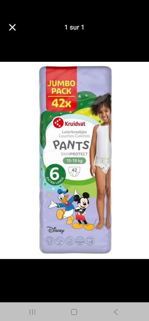 2 zakken luierbroekjes maat 6 te koop, Enlèvement