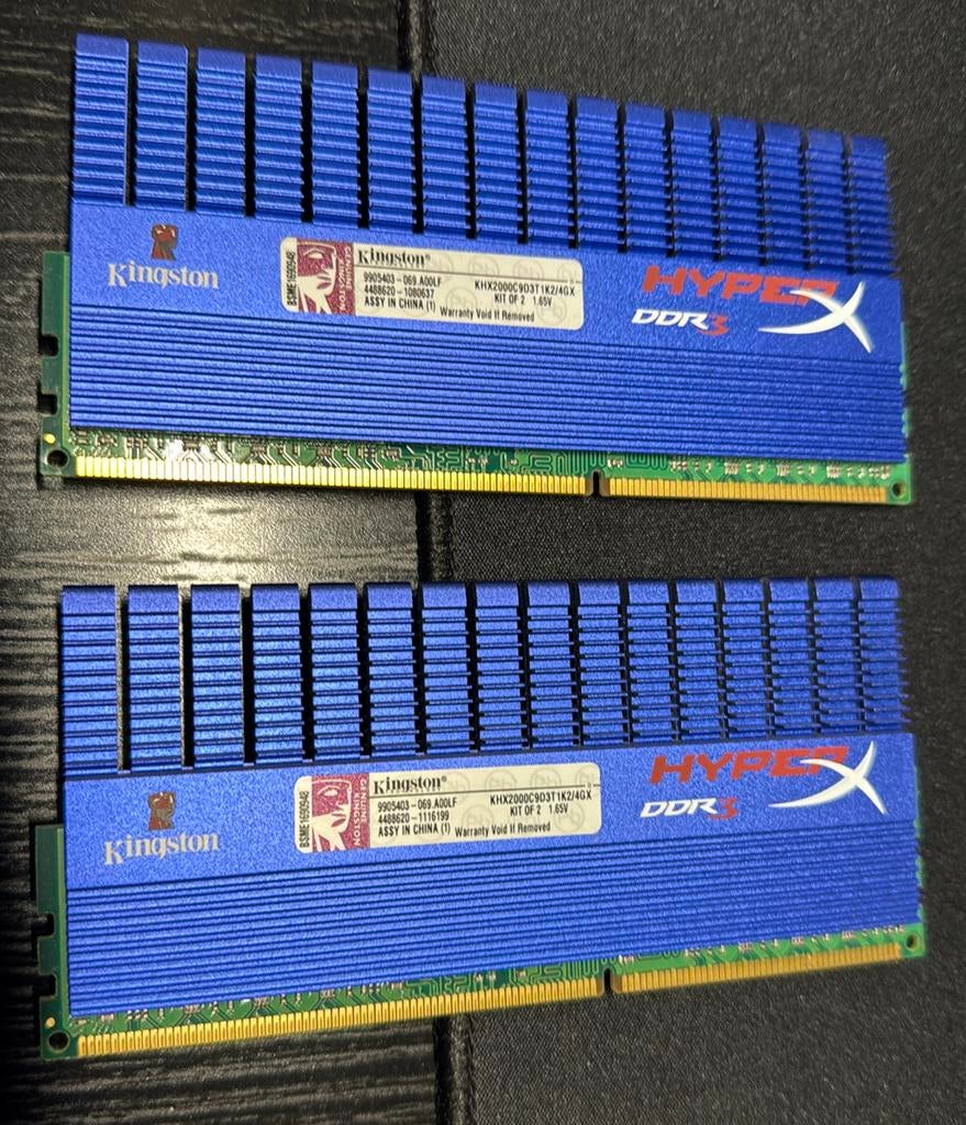 Kingston HyperX DDR3 4Gb (2 x 2Gb) PC3-16000, Enlèvement ou Envoi, Utilisé, DDR3