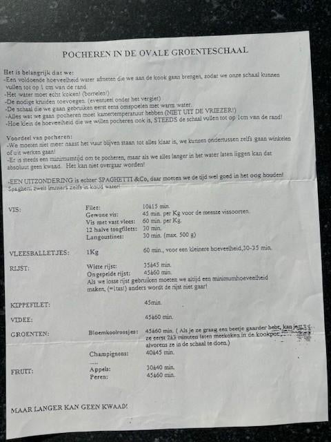 Tupperware, Ophalen, Zo goed als nieuw