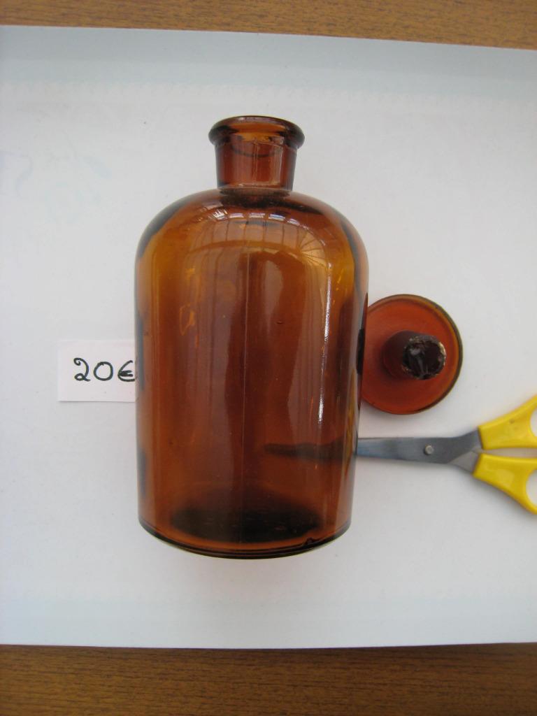 bouteille de pharmacie en verre, Antiquités & Art, Envoi