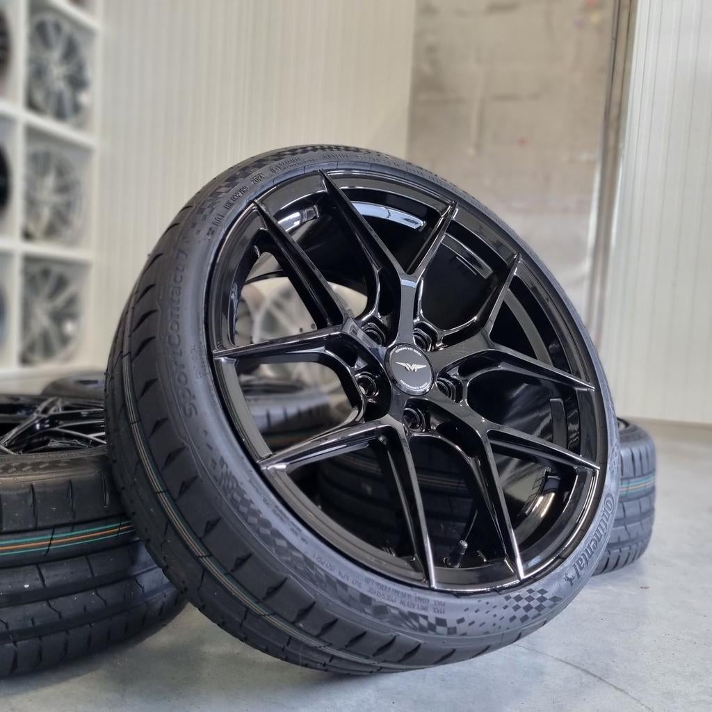 19 Inch Veemann VC580R Gloss Black 5x112, Neuf, Véhicule de tourisme, Pneus été, Pneu(s)