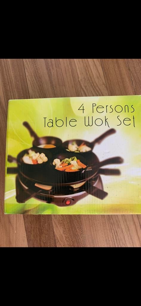 Set de wok de table pour 4 personnes + grill., Enlèvement, Comme neuf