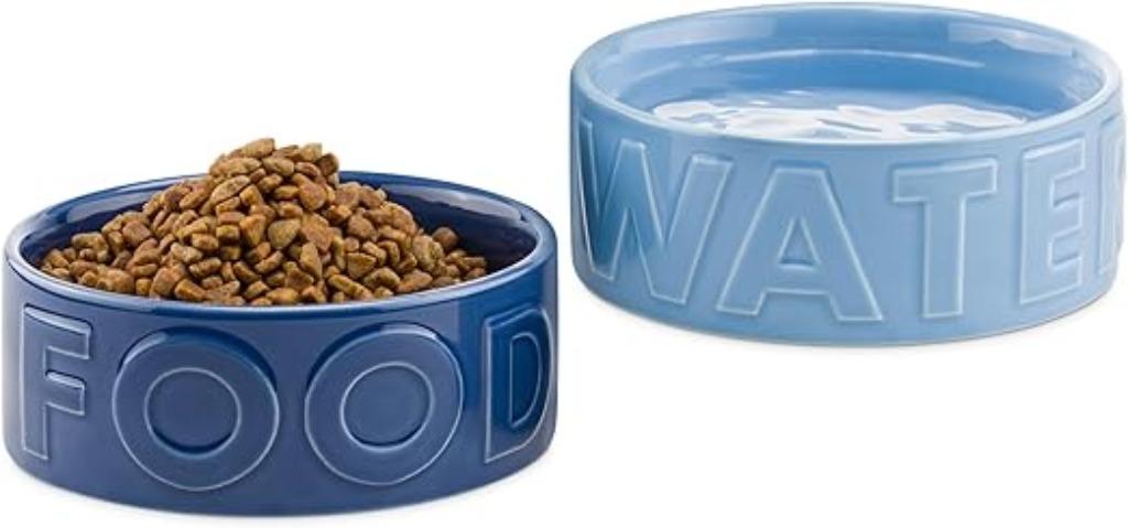 Dubbele voerbak voor honden of katten | keramische kom, -, Verzenden, -, Nieuw