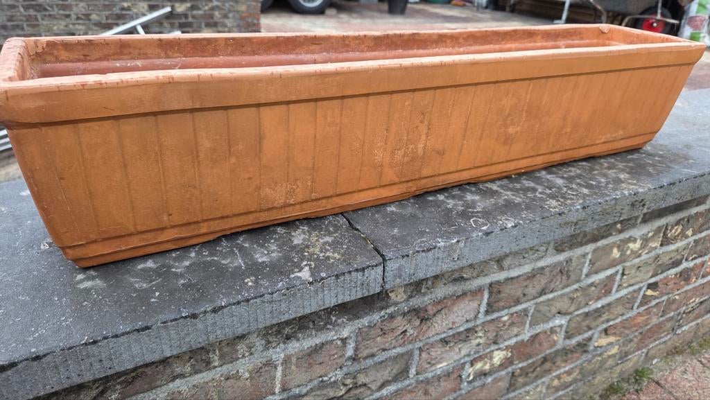 Terracotta bloembak 80cm, Tuin en Terras, Ophalen