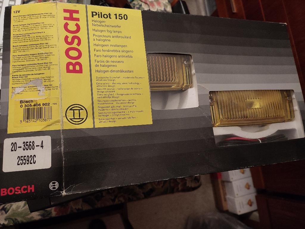 Bosch Pilot 150 *nieuw in doos* Vintage mistlampen geel., Auto-onderdelen, Ophalen of Verzenden