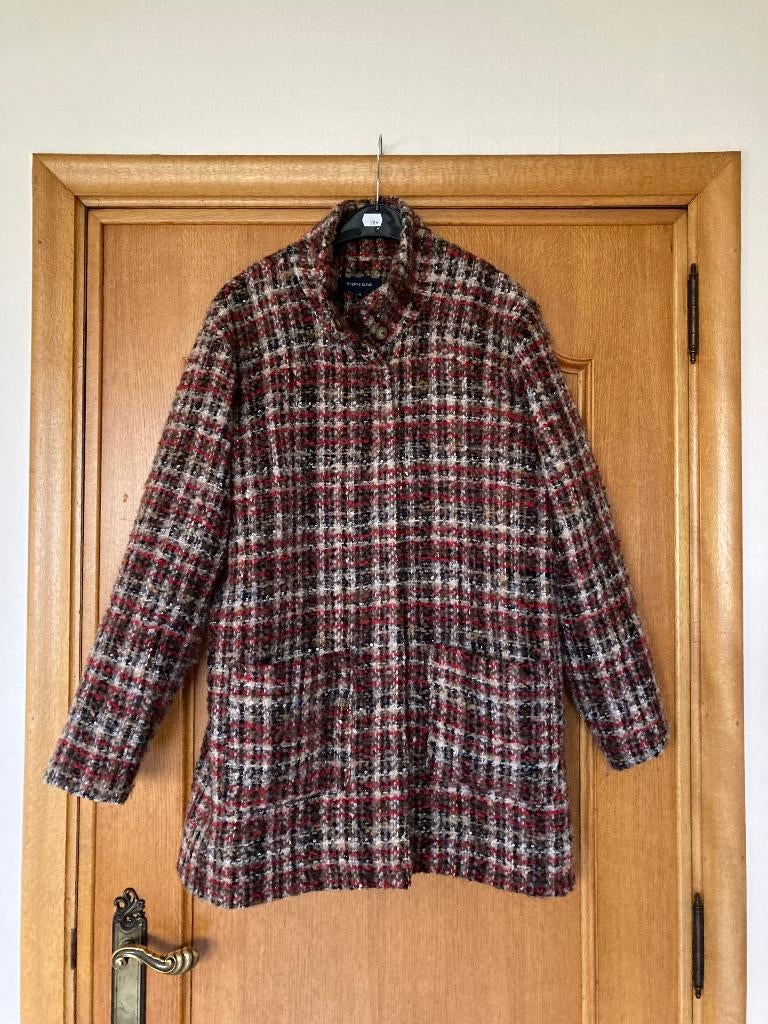 Lange geruite wintervest, maat 40, Terre Bleue (foto volgt), Terre Bleue, Ophalen of Verzenden, Zo goed als nieuw, Maat 38/40 (M)