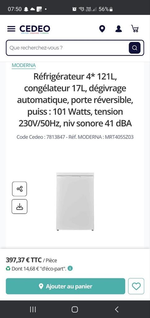 Nieuwe koel-vriescombinatie, Huis en Inrichting, Ophalen