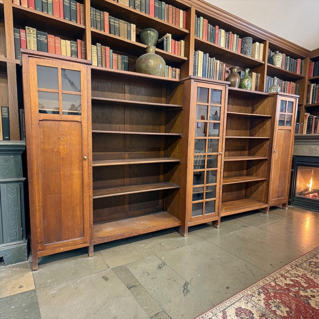 Vintage houten XL wandmeubel / boekenkast / kast (3m40 !), Kinderen en Baby's, Ophalen, Gebruikt, 100 cm of meer, Kast