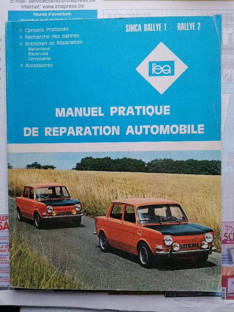 Manuel pratique simca rallye 1 et 2, Ophalen of Verzenden
