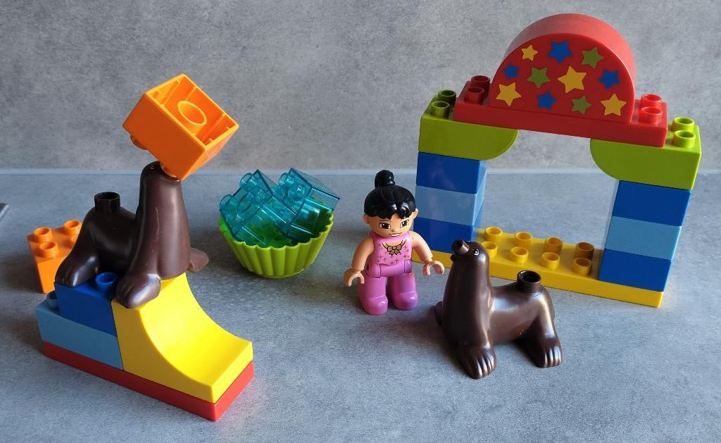 lego duplo circus show met zeeleeuwen, Kinderen en Baby's, Speelgoed | Duplo en Lego, Ophalen of Verzenden, Gebruikt, Duplo