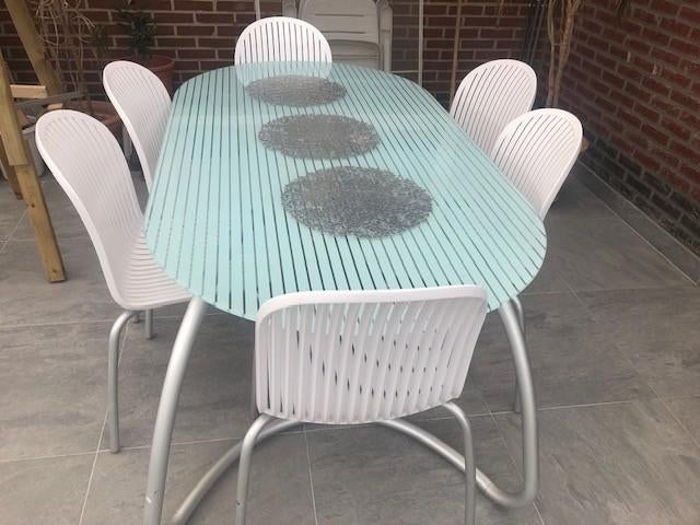 Table de terrasse avec 6 chaises Nardi, 150 à 200 cm, Cinq personnes ou plus, 150 à 200 cm, Comme neuf