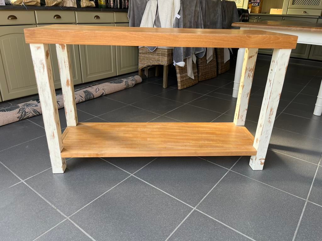 Bijzettafel TEAK te koop VERLAAGD IN PRIJS - moet weg !, Huis en Inrichting, Ophalen, 100 tot 150 cm, Teakhout, Landelijk