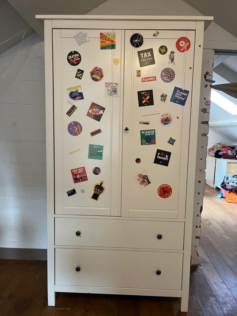 armoire blanche ikea avec tiroirs, Enlèvement, Armoire