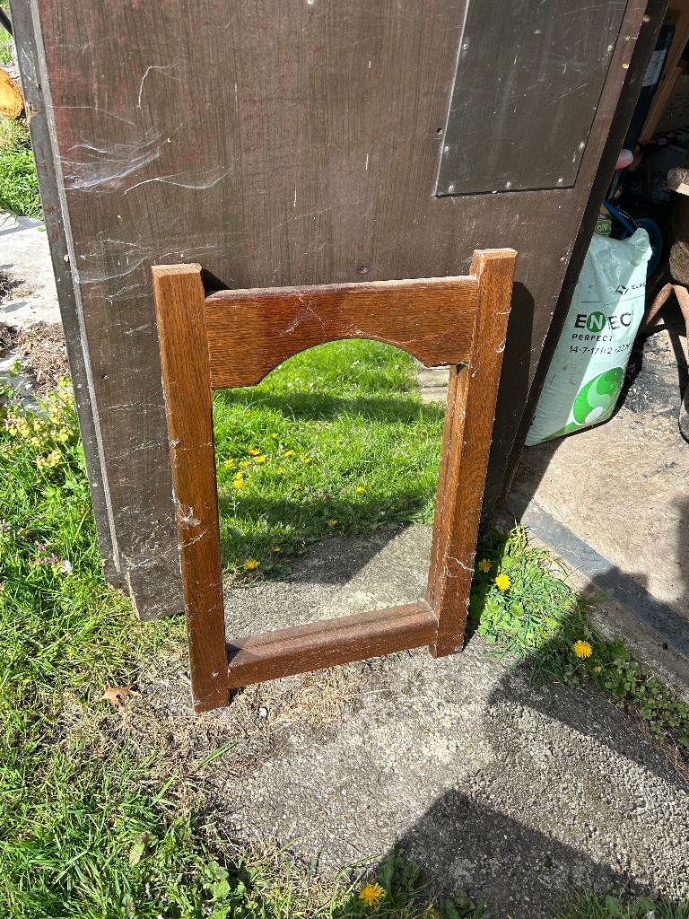 Gratis eiken spiegel, Ophalen, 50 tot 100 cm, Minder dan 100 cm