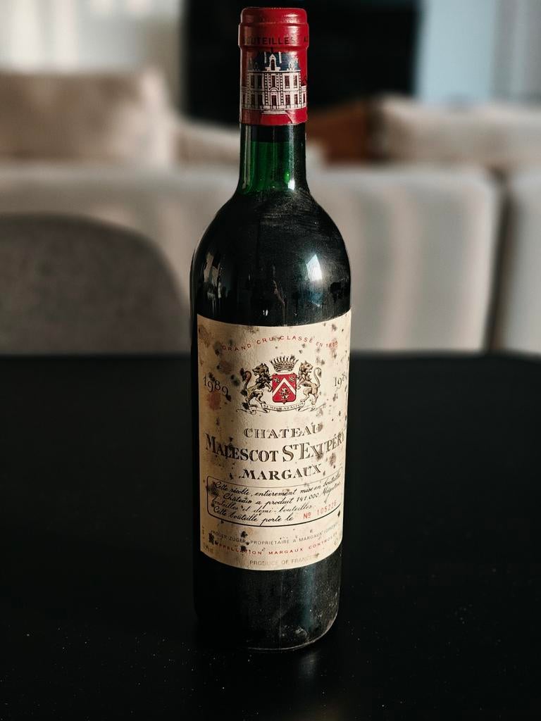 Chateau Margaux - Malescot St Expert 1989, Neuf, Pleine, Enlèvement, Vin rouge