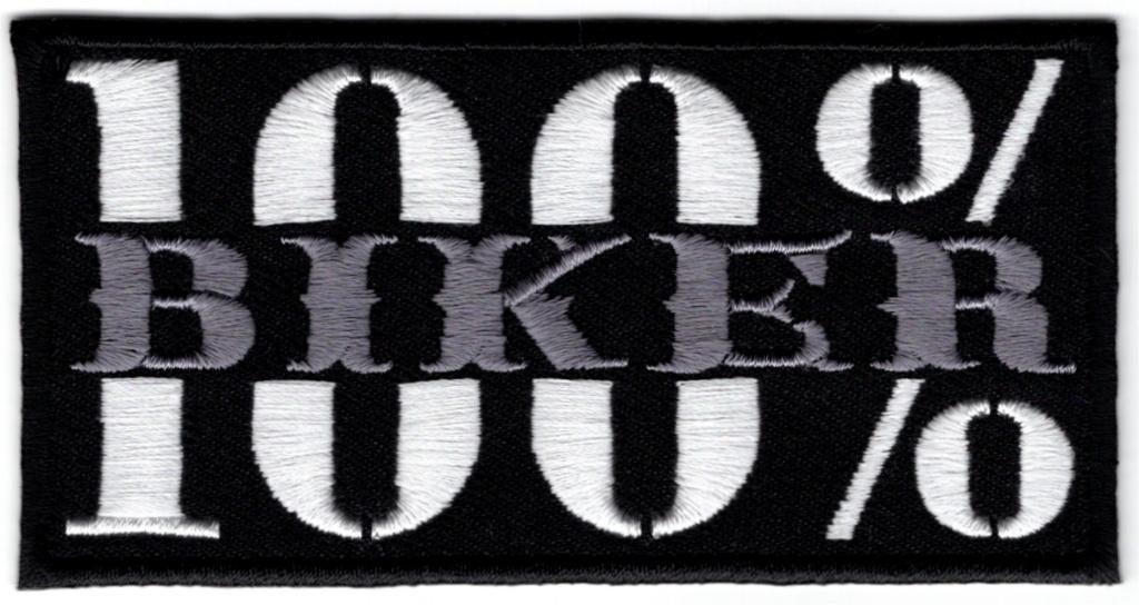 100% Biker stoffen opstrijk patch embleem, Verzenden