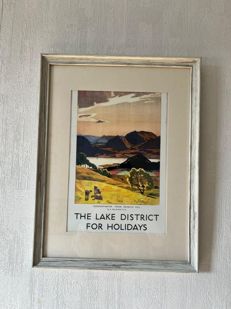 Lake District Print met Kader, Moins de 50 cm, Comme neuf, Enlèvement, Imprimé
