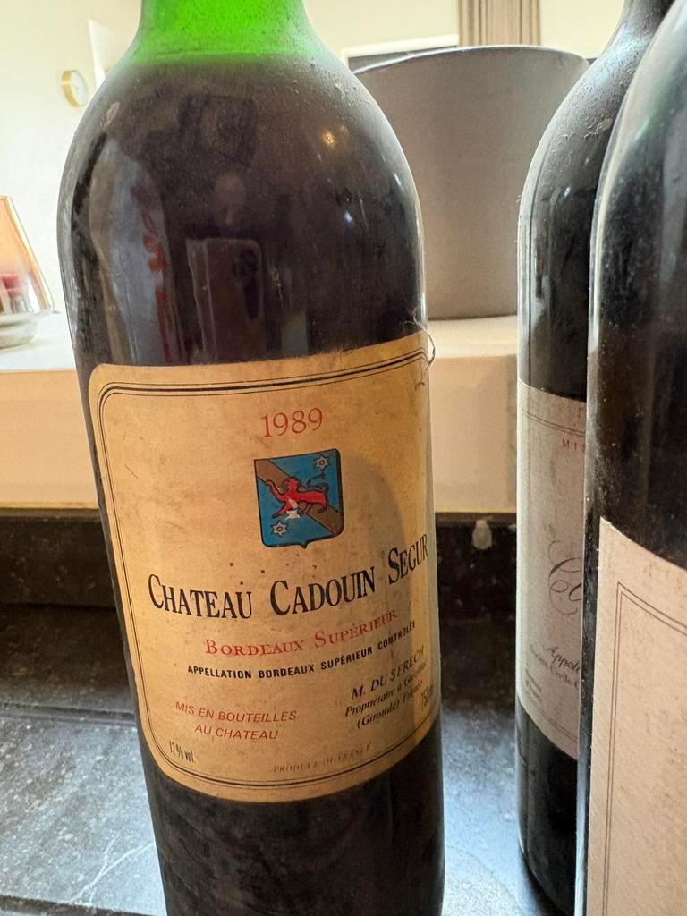 Chateau cadouin segur Bordeaux 1989, Verzamelen, Wijnen, Ophalen, Frankrijk, Nieuw, Rode wijn