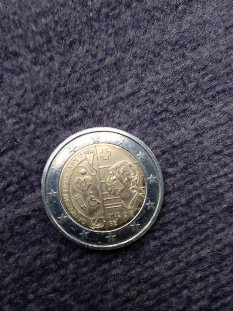 2 Euromunt België 2022 ( Covid 2019 ), Ophalen, België, 10 euro, Losse munt