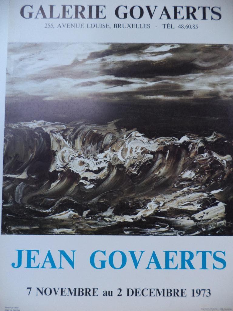 VTG poster 1973 Jean Govaerts impressionisme marine expo BXL, Enlèvement ou Envoi