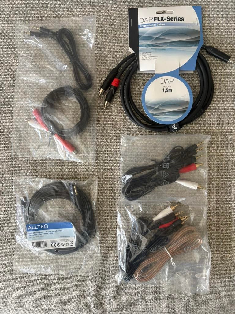 Set audio kabels RCA / jack / DAP – nieuw, Ophalen of Verzenden, Nieuw