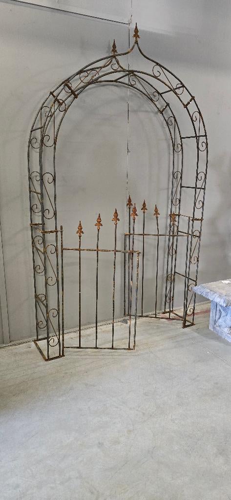 arche arcade fer forgé barre pleine avec barrière, Jardin & Terrasse, Accessoires mobilier de jardin, Neuf, Enlèvement