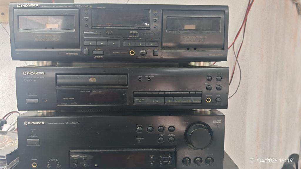 Pioneer Hi-Fi Set,Receiver,CD-speler & Cassettedeck Vintage, Audio, Tv en Foto, Cassettedecks, Ophalen, Dubbel, Overige merken