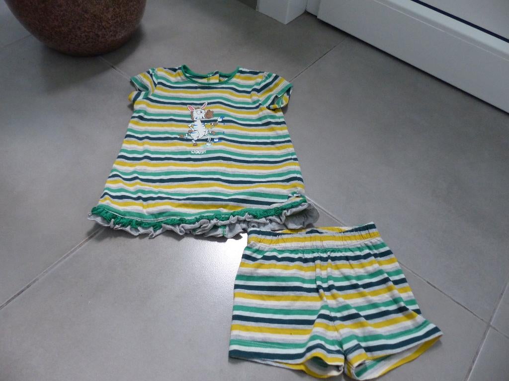 Woody mooie groene pyjama - maat 80, Gebruikt, Jongetje of Meisje, Ophalen of Verzenden, Setje