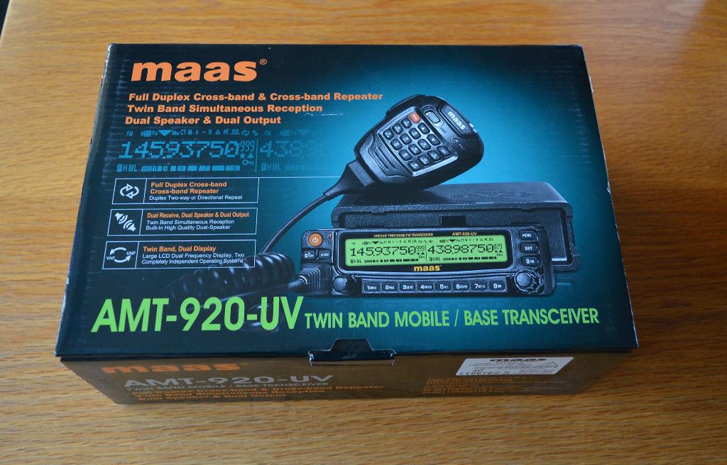 MAAS Émetteur-récepteur VHF/UHF AMT-920-UV (ORIGINAL), Télécoms, Émetteurs & Récepteurs, Enlèvement ou Envoi, Comme neuf, Émetteur et Récepteur