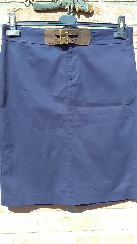 Jupe droite bleu marine Ralph Lauren taille 10 neuve, Neuf, Enlèvement ou Envoi, Bleu, Sous le genou