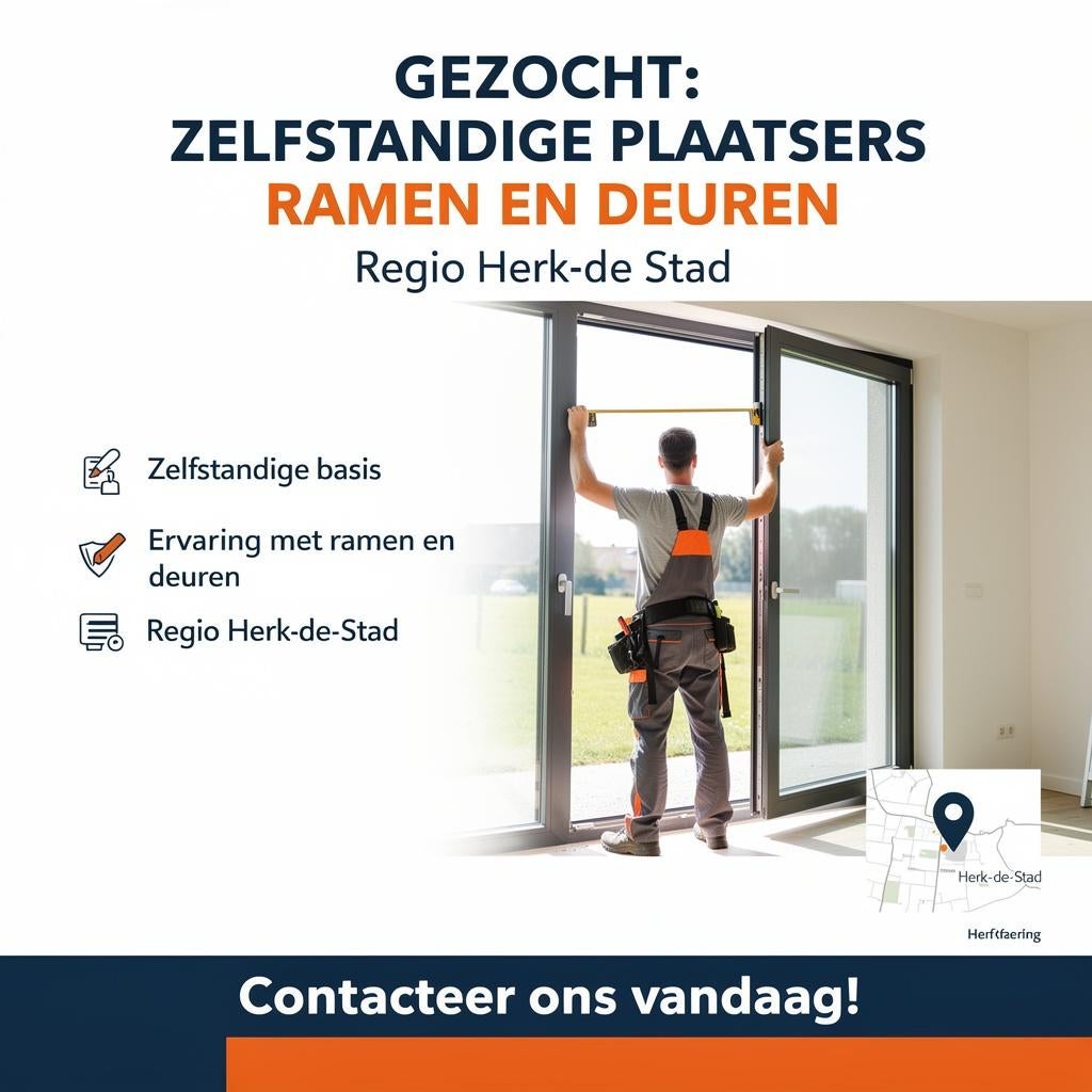 Gezocht: Zelfstandige Plaatsers Ramen en Deuren, Vacatures, Vacatures | Bouwnijverheid