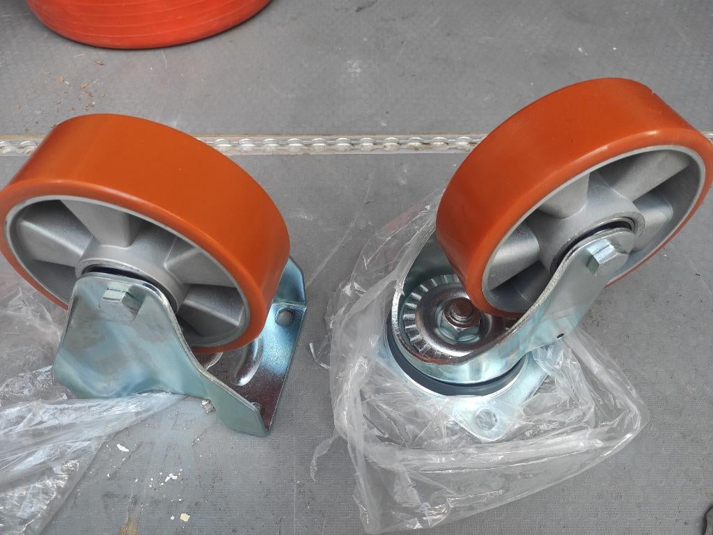 Zware last wielen 600 kg stuk, Doe-het-zelf en Bouw, Zwenkwielen, Ophalen, Nieuw