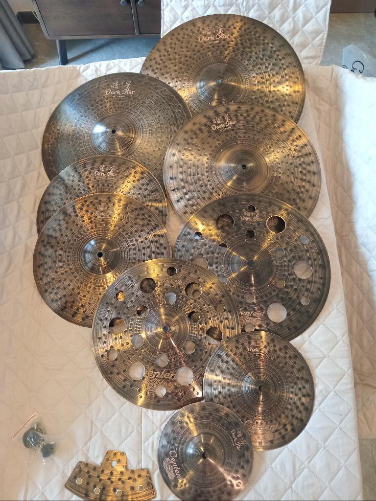 Centent DarkStarB10 volledige set cimbaal Zildjian Meinl, Muziek en Instrumenten, Ophalen of Verzenden, Zo goed als nieuw, Overige merken