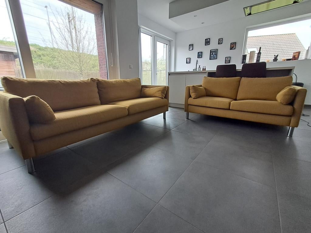 Livraison de canapé moutarde/siège/3 places/2 places dans le, Maison & Meubles, Canapés | Coins salons complets, Comme neuf, Enlèvement ou Envoi