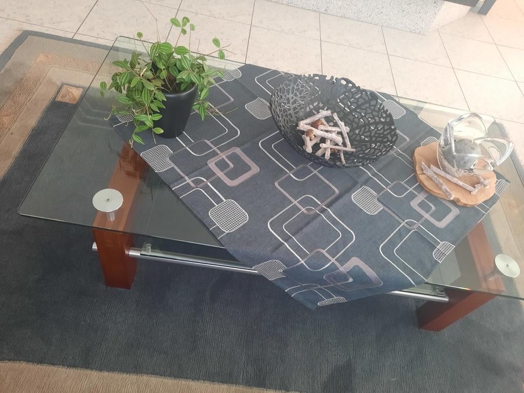 Table basse avec table d'appoint assortie, Maison & Meubles, Enlèvement, Verre