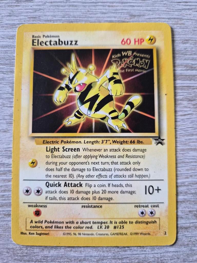 Electabuzz promo wotc black star 2, Ophalen of Verzenden, Gebruikt, Losse kaart, Foil