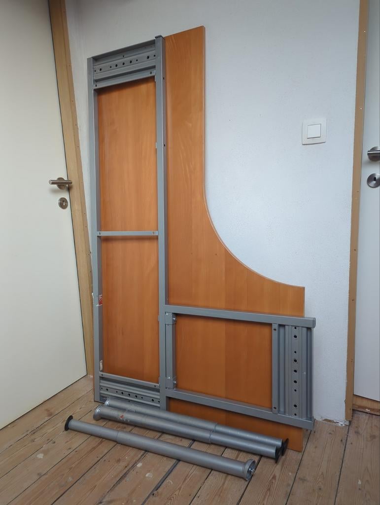 Bureau IKEA Galant, 160x60 + retour + 5 pieds, Enlèvement, Réglable en hauteur, Utilisé