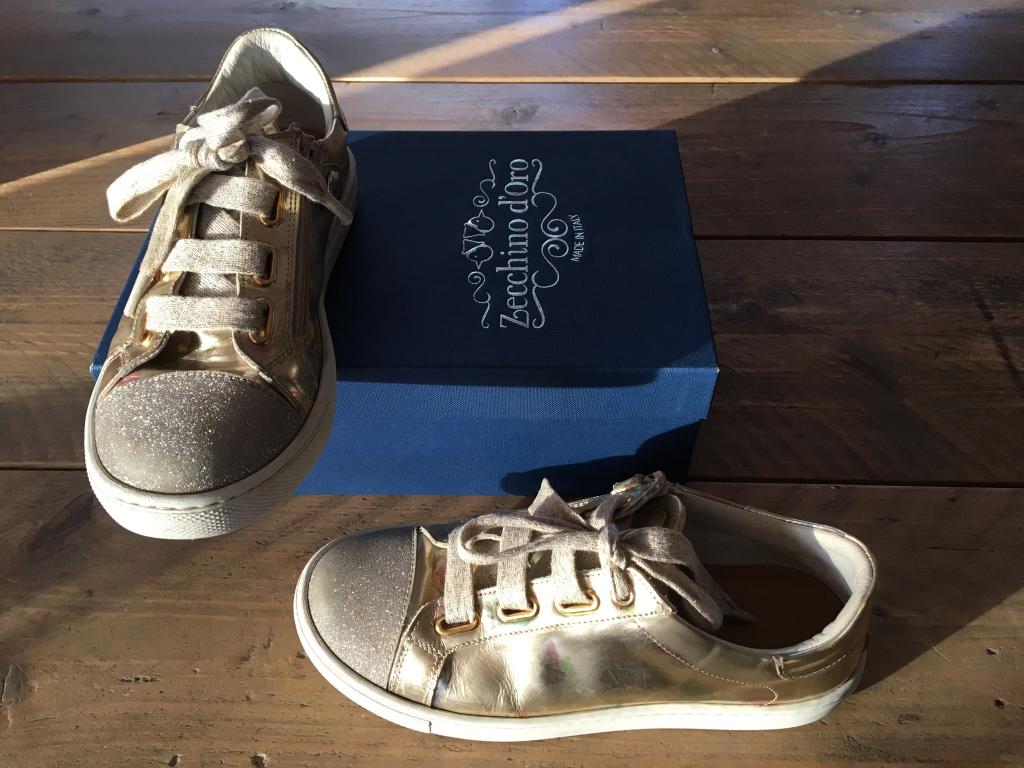 ZECCHINO D'ORO, gouden (vlinder) sneaker maat 33, Gebruikt, Meisje, Schoenen, Zecchino d’Oro
