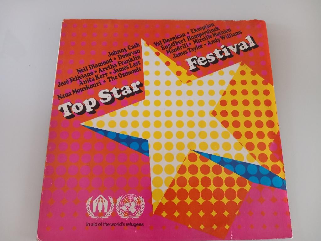 Vinyl LP Top Star Festival Pop Rock UNICEF Soul Funk R&B, Cd's en Dvd's, Ophalen of Verzenden, 12 inch, Pop