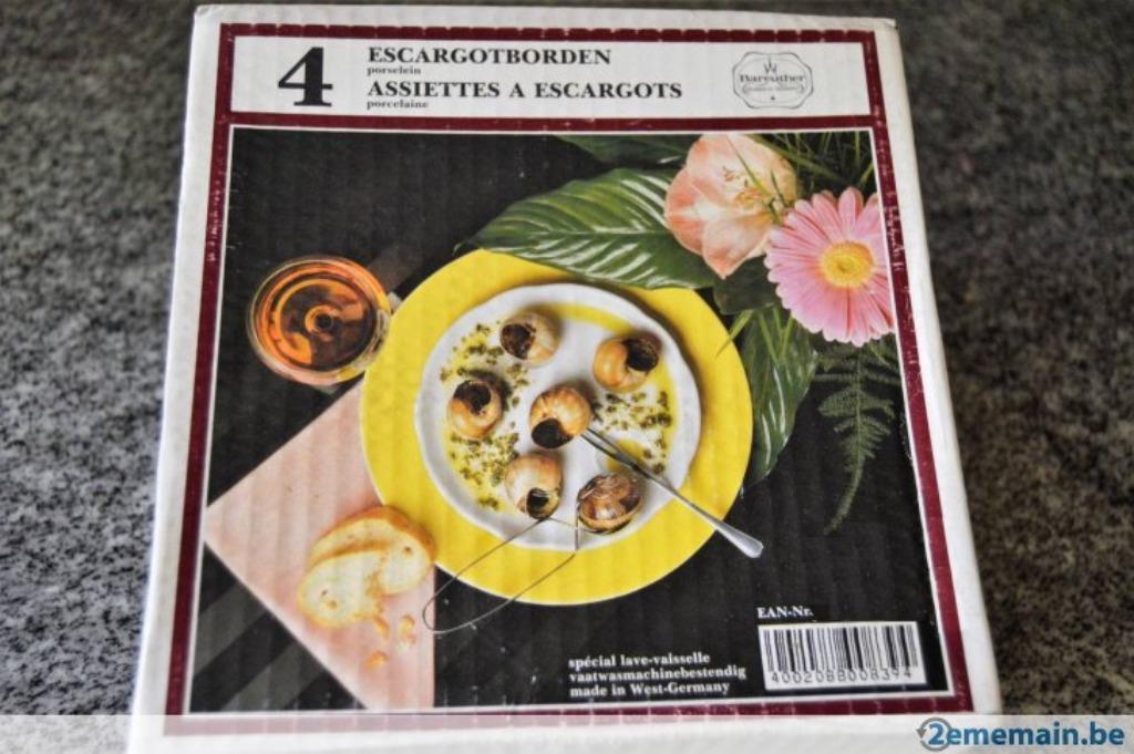 Assiettes a escargots en porcelaine blanche neuf, Maison & Meubles, Cuisine | Vaisselle, Neuf, Assiettes(s), Porcelaine, Enlèvement ou Envoi