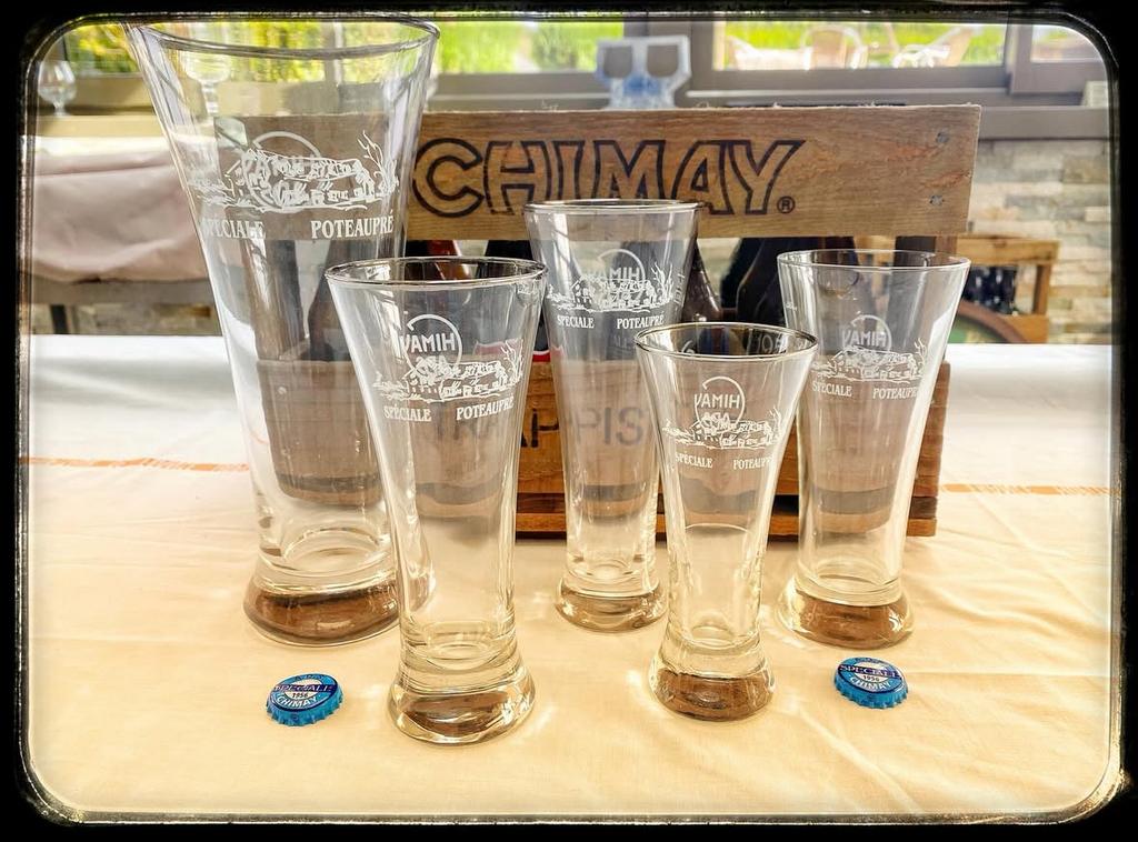 Lot de 5 flutes chimay, Collections, Enlèvement ou Envoi, Neuf, Verre à bière