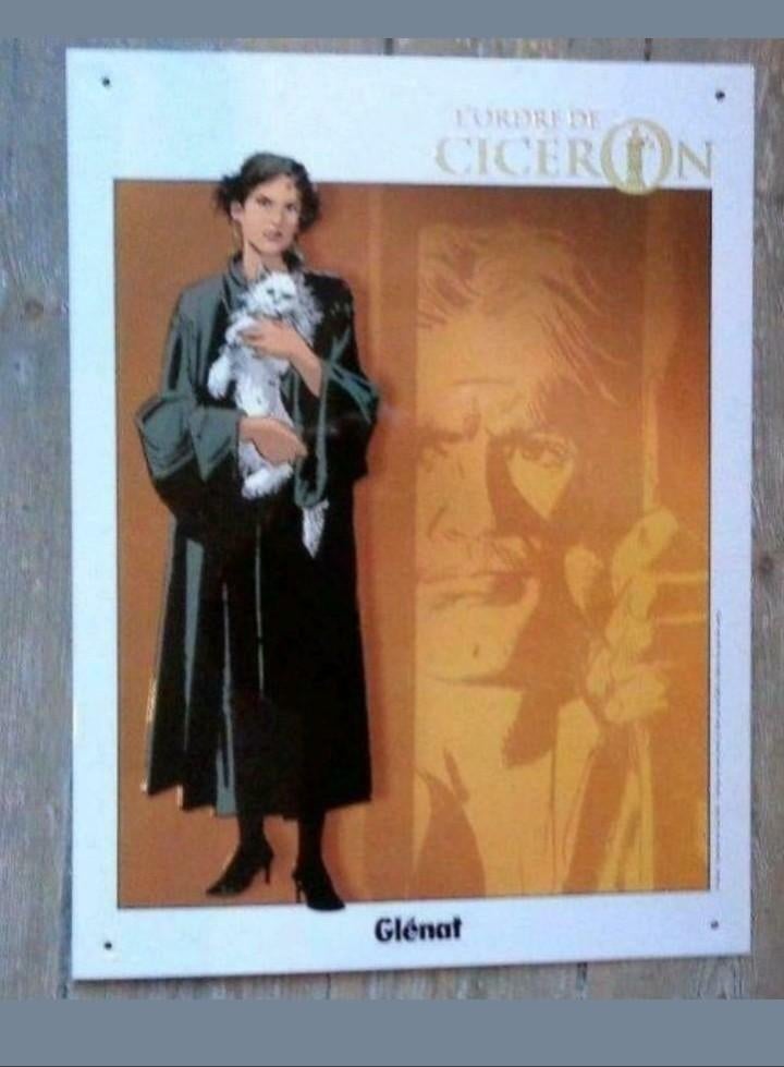 Metaal bord"De Orde van Cicero" (Glénat).Stripverhaal, Verzamelen, Ophalen of Verzenden, Nieuw