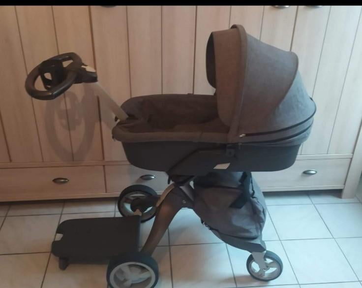 Stokke Explory met vele accessoires, Ophalen, Gebruikt, Overige merken, Verstelbare duwstang