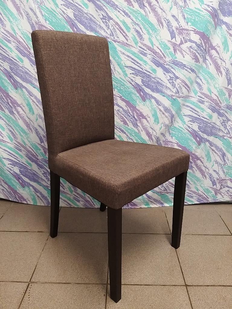 Lot 4 chaises grises tissus bois pour table, Gris, Comme neuf, Enlèvement, Bois