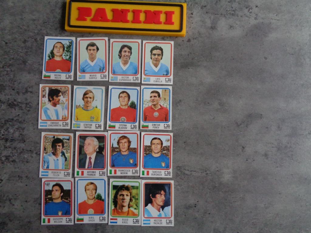 COUPE DU MONDE DE PANINI MUNCHEN 74 16X foot autocollants, Envoi, Utilisé