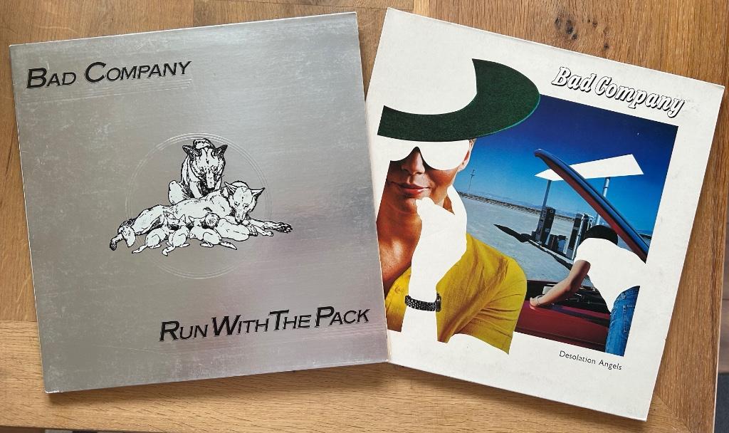 BAD COMPANY - Run with the pack & Desolation angels (2 LPs), Cd's en Dvd's, Vinyl | Rock, Ophalen of Verzenden, Zo goed als nieuw